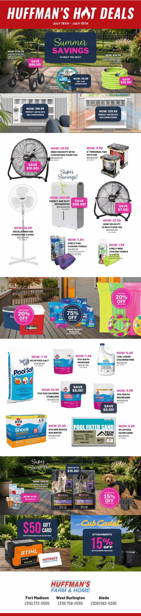 HUFFMAN'S FARM & HOME July 15-19 AD