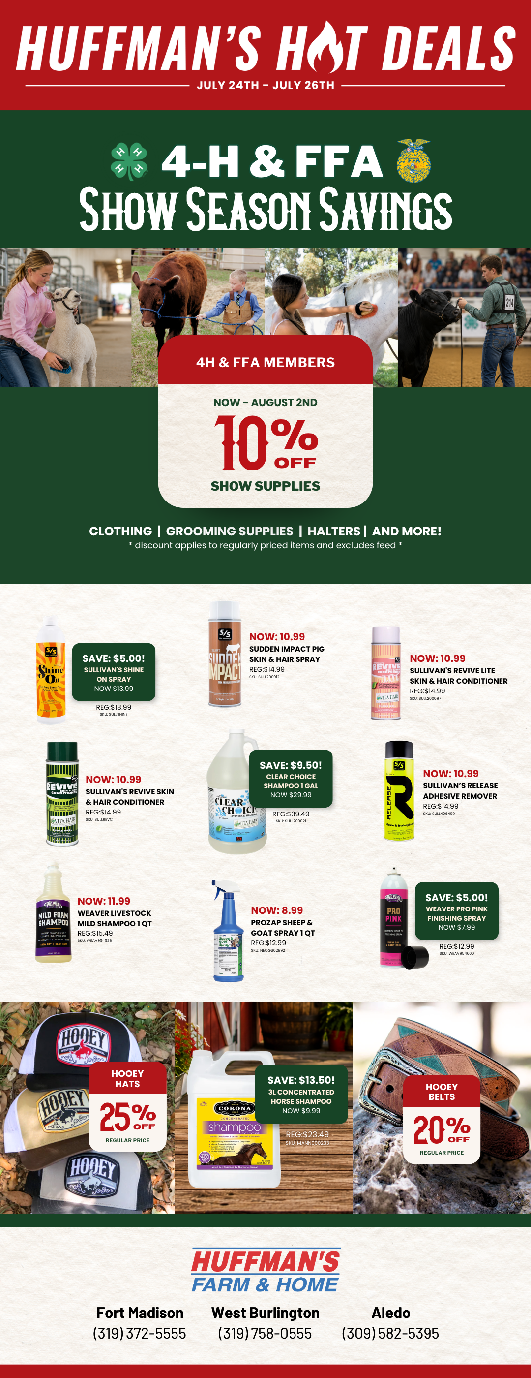 Huffman's Farm & Home Weekend Ad July 24-26